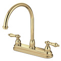 Kingston Brass Restoration Centerset Kitchen Faucet, Polished Brass KB3742AL